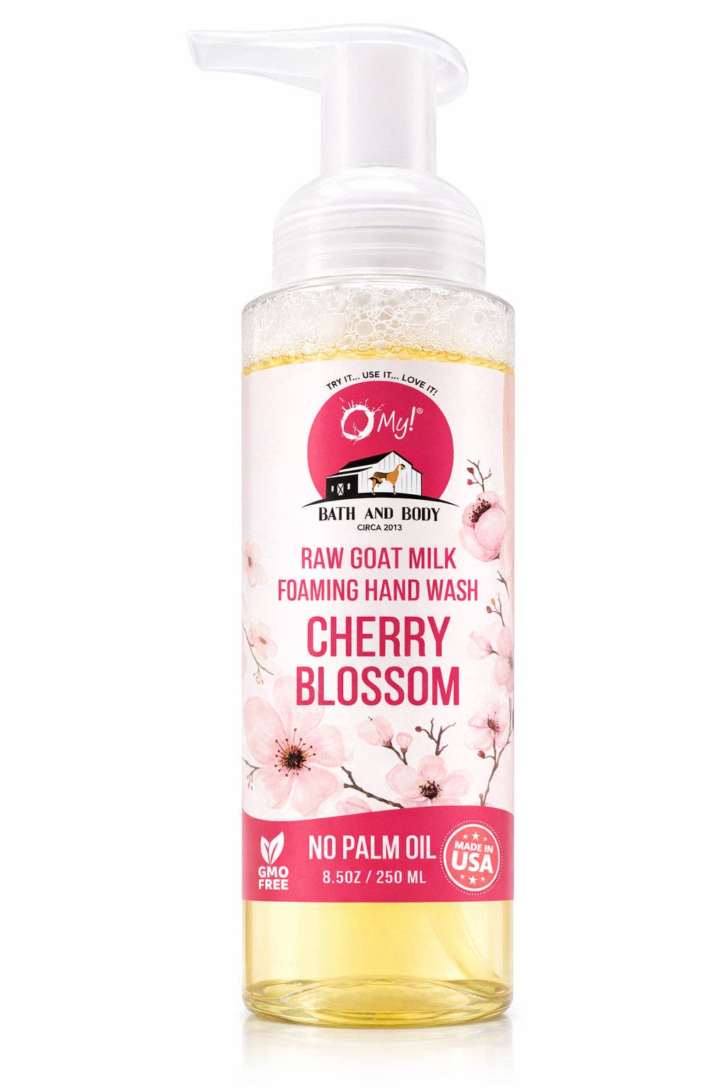 O My! Goat Milk Foaming Hand Wash | Rich, Creamy Foam | Made with Raw Goat Milk | Free of Parabens & More | Handcrafted in USA