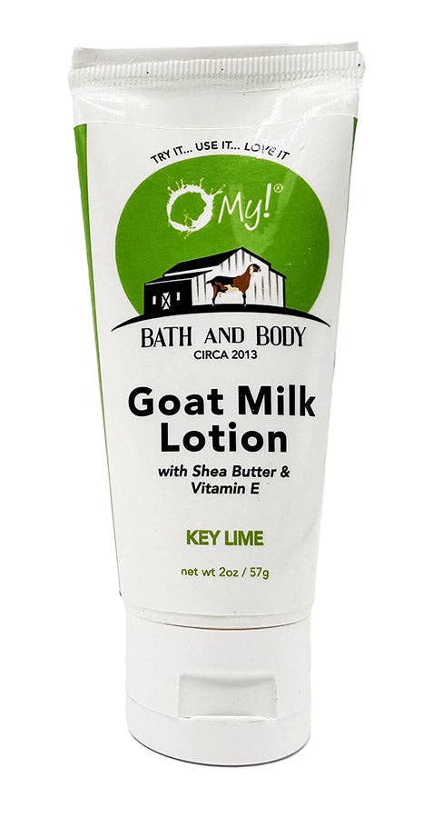 O My! Goat Milk 2oz Traveler Size Lotion | Made with Raw Goat Milk | Shea Butter and Vit E | Free of Parabens & More | Handcrafted in USA