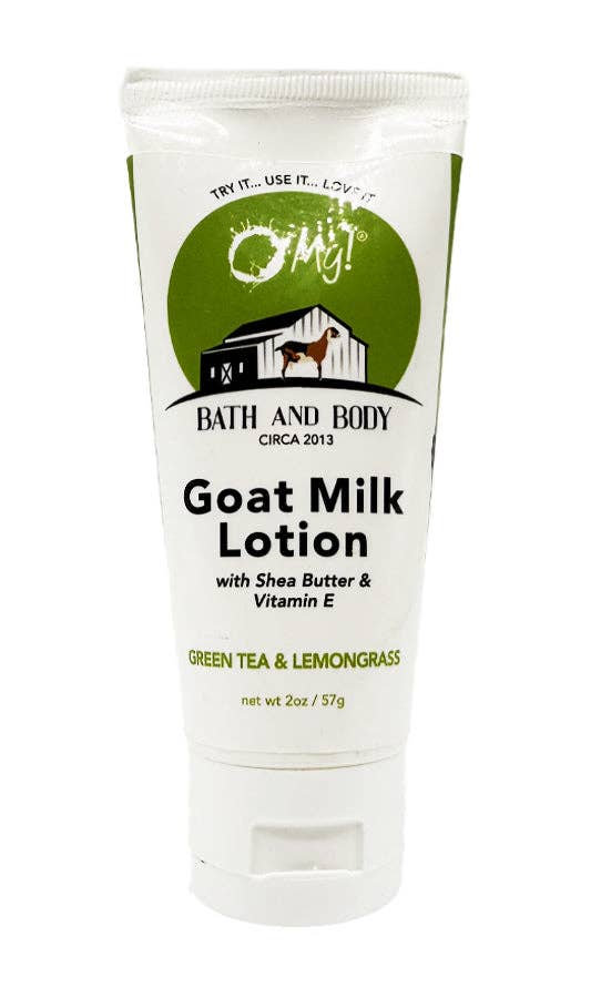 O My! Goat Milk 2oz Traveler Size Lotion | Made with Raw Goat Milk | Shea Butter and Vit E | Free of Parabens & More | Handcrafted in USA