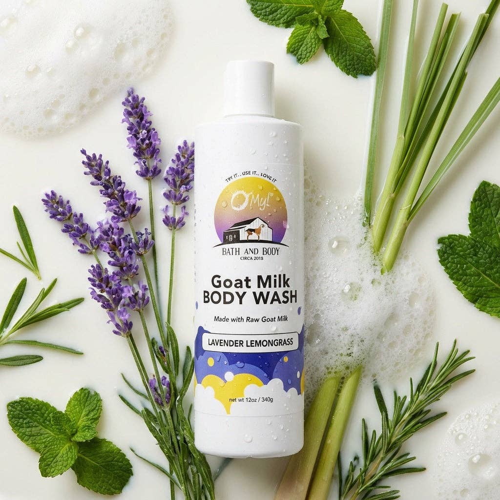 O My! Goat Milk Body Wash | Excellent for all Skin Types | Free of Parabens & More | Handcrafted in USA