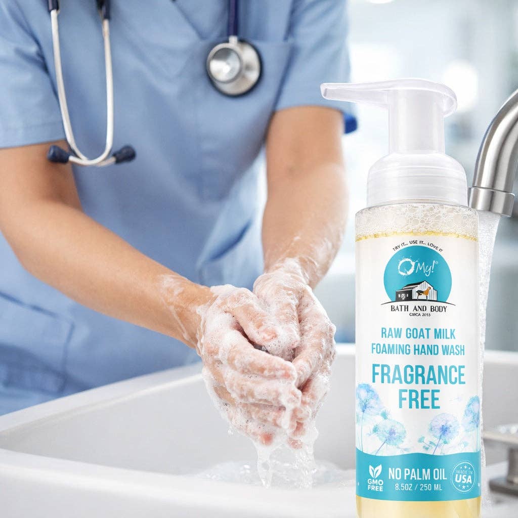 O My! Goat Milk Foaming Hand Wash | Rich, Creamy Foam | Made with Raw Goat Milk | Free of Parabens & More | Handcrafted in USA